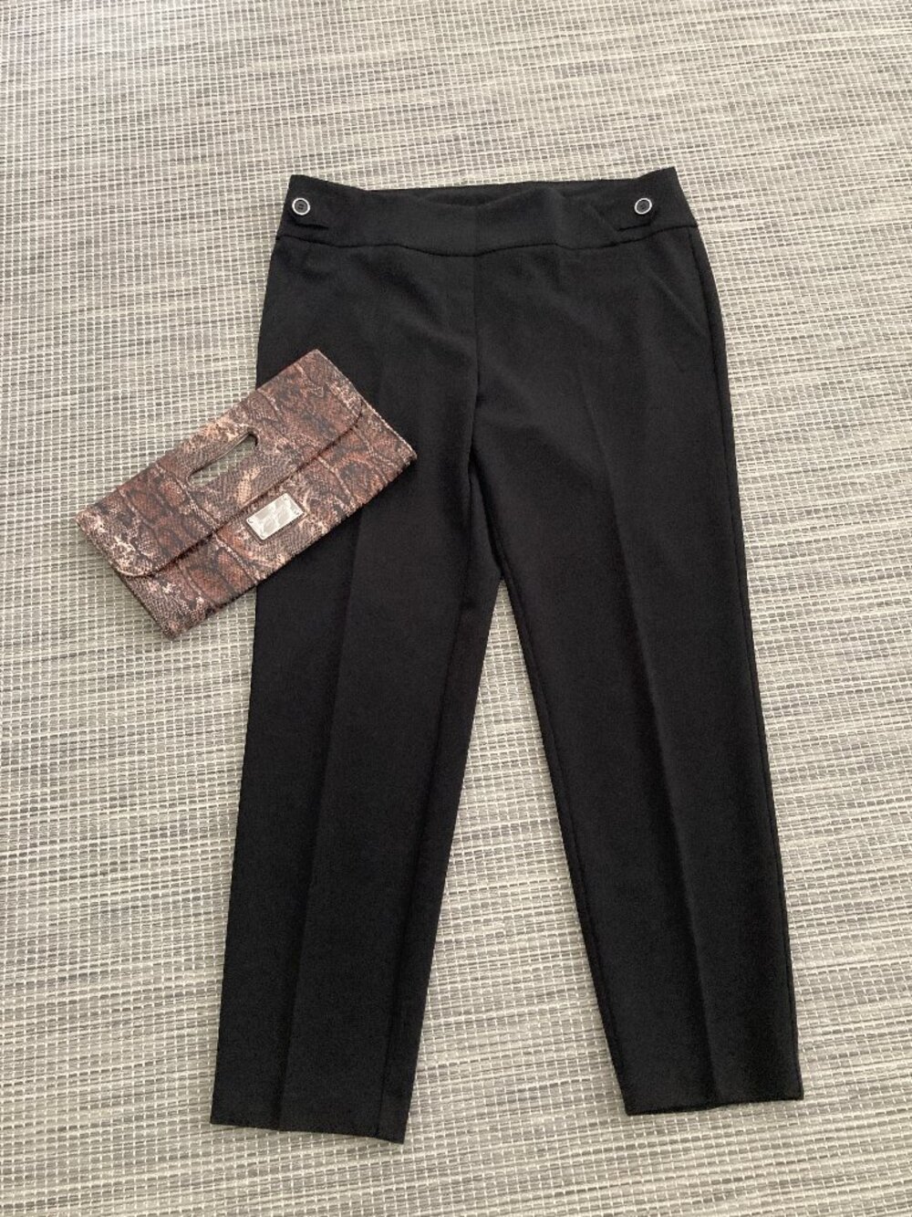 Soho  Pull On Black Straight Leg Pant X Large